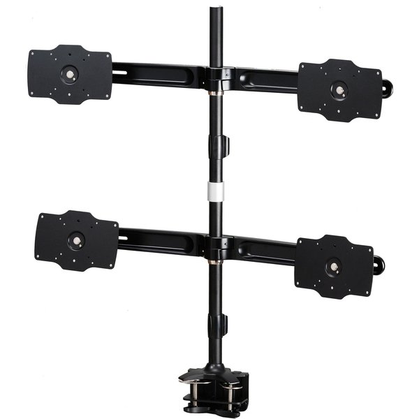 Amer Networks Quad Monitor Clamp Mount Supports Up To 4 Led Or Lcd Monitors Mounted AMR4C32